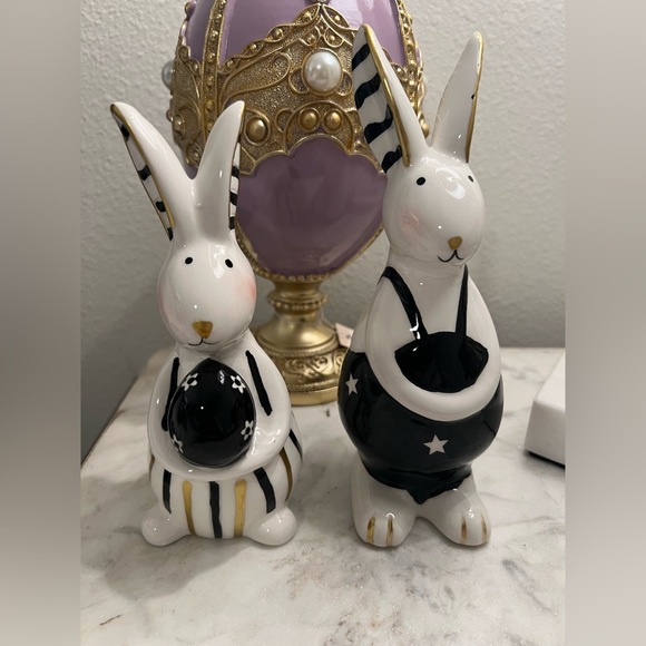Modern Bunny Easter Bunny Set of 2 - Picture 3 of 9